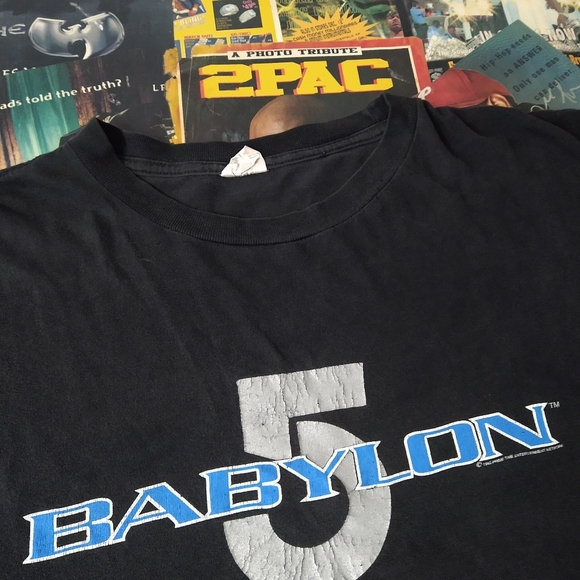 Vintage Babylon 5 Sci Fi Star Trek Tv Show L/XL - Picture 2 of 3